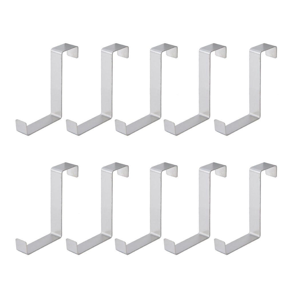 10Pcs Stainless Steel Cabinet Door Hook Waterproof Z Shaped Reversible Door Hanger for Kitchen Apartment