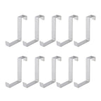 10Pcs Stainless Steel Cabinet Door Hook Waterproof Z Shaped Reversible Door Hanger for Kitchen Apartment