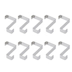 10Pcs Stainless Steel Cabinet Door Hook Waterproof Z Shaped Reversible Door Hanger for Kitchen Apartment