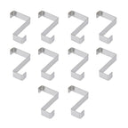 10Pcs Stainless Steel Cabinet Door Hook Waterproof Z Shaped Reversible Door Hanger for Kitchen Apartment