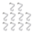 10Pcs Stainless Steel Cabinet Door Hook Waterproof Z Shaped Reversible Door Hanger for Kitchen Apartment