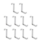 10Pcs Stainless Steel Cabinet Door Hook Waterproof Z Shaped Reversible Door Hanger for Kitchen Apartment