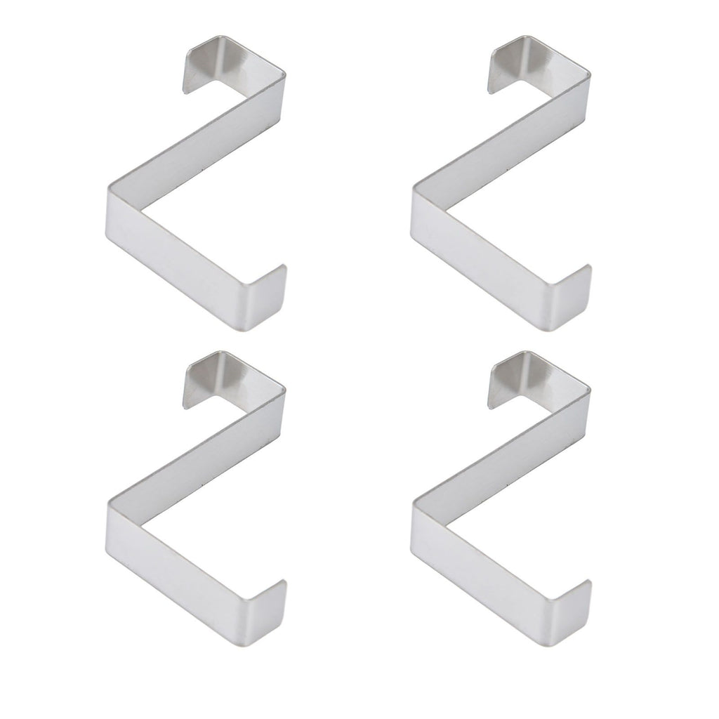 10Pcs Stainless Steel Cabinet Door Hook Waterproof Z Shaped Reversible Door Hanger for Kitchen Apartment