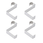 10Pcs Stainless Steel Cabinet Door Hook Waterproof Z Shaped Reversible Door Hanger for Kitchen Apartment