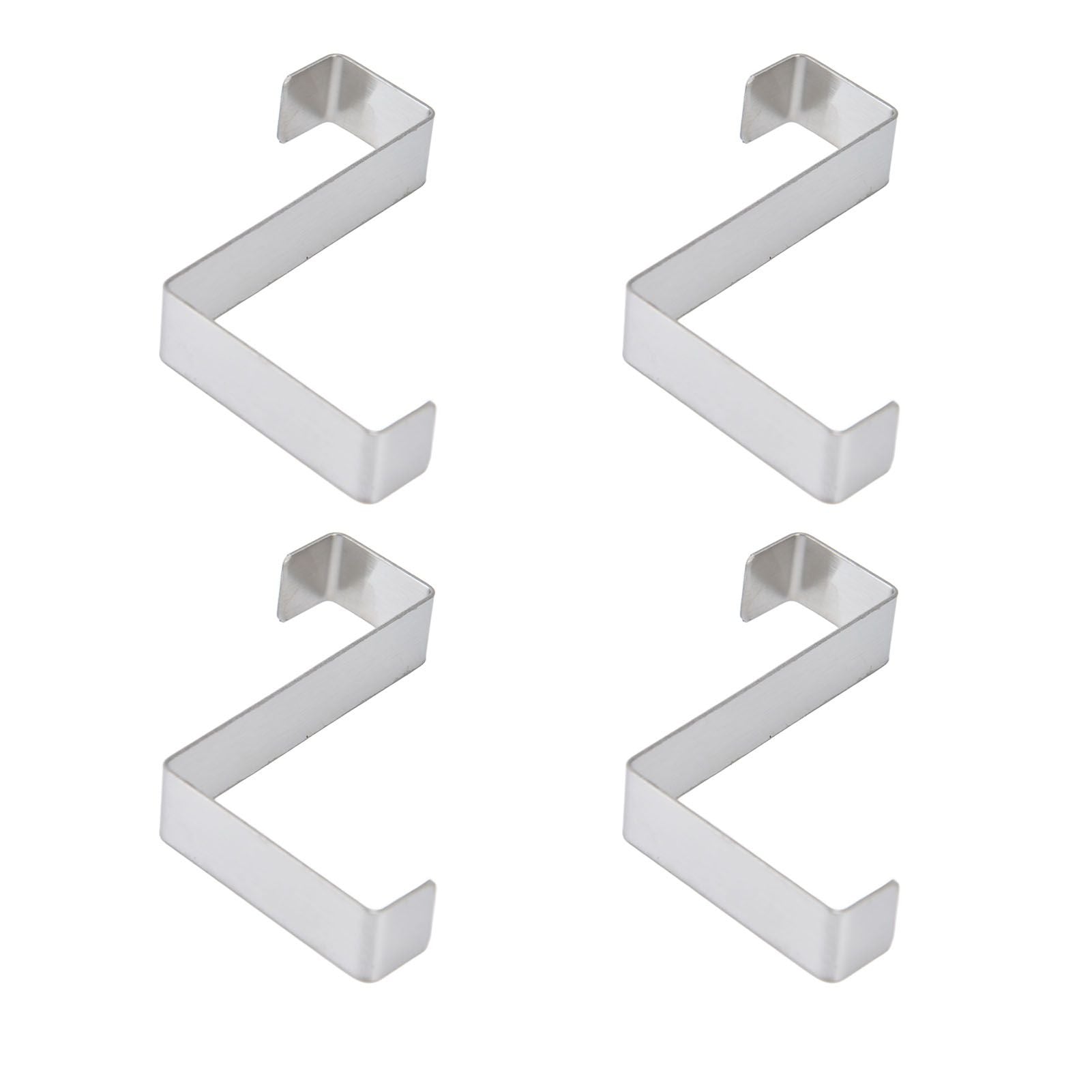 10Pcs Stainless Steel Cabinet Door Hook Waterproof Z Shaped Reversible Door Hanger for Kitchen Apartment