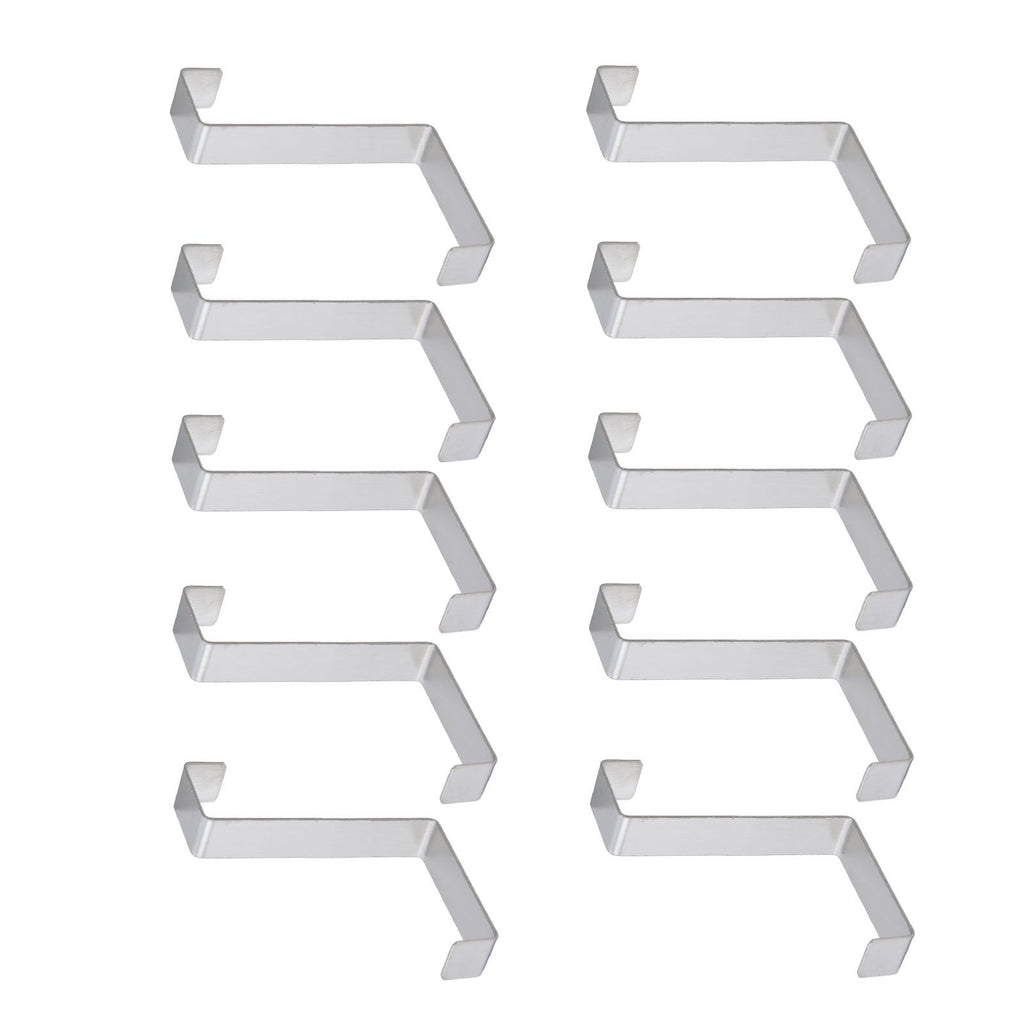 10Pcs Stainless Steel Cabinet Door Hook Waterproof Z Shaped Reversible Door Hanger for Kitchen Apartment