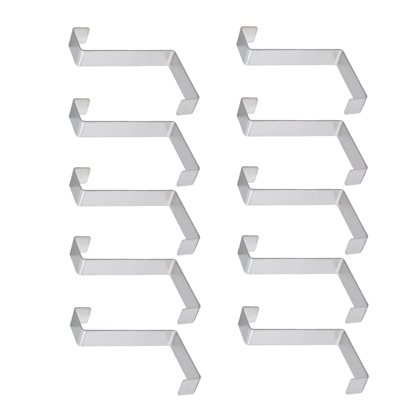 10Pcs Stainless Steel Cabinet Door Hook Waterproof Z Shaped Reversible Door Hanger for Kitchen Apartment
