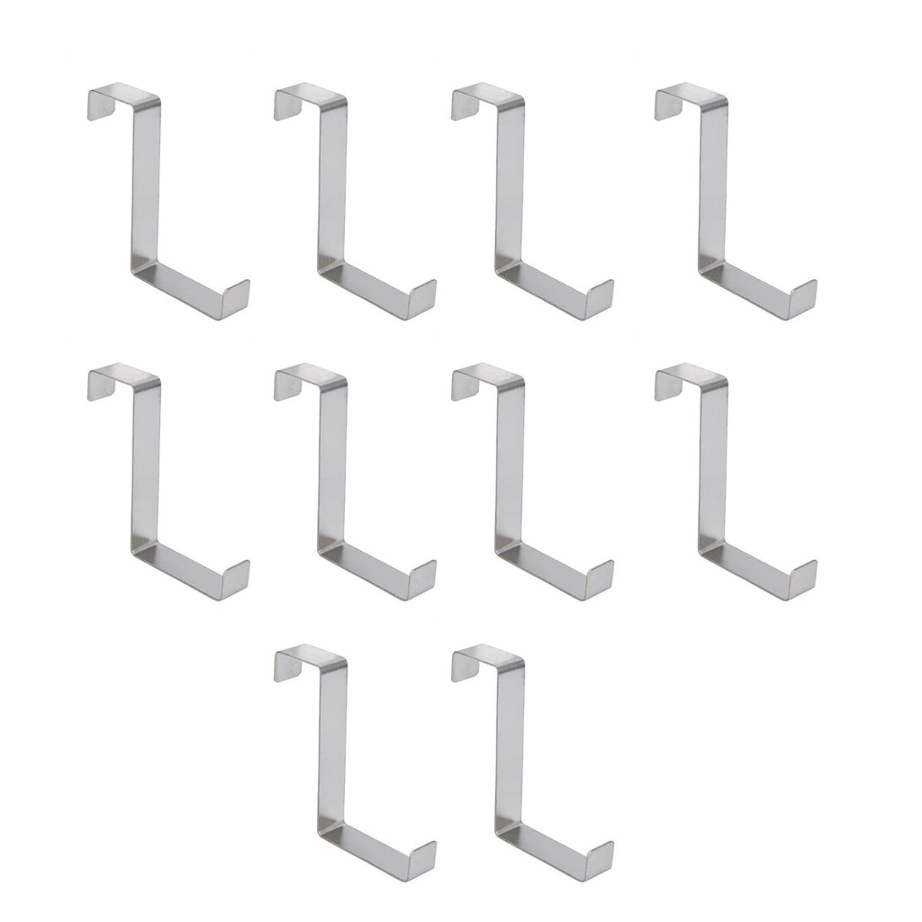 10Pcs Stainless Steel Cabinet Door Hook Waterproof Z Shaped Reversible Door Hanger for Kitchen Apartment