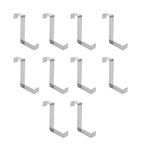 10Pcs Stainless Steel Cabinet Door Hook Waterproof Z Shaped Reversible Door Hanger for Kitchen Apartment