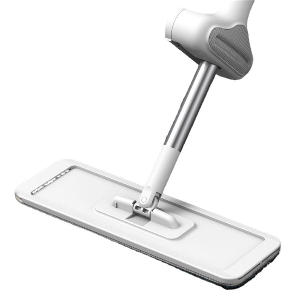 Microfiber Flat Mop Hand Wash Free Long Handle Large Flat Mop Dry Wet Use Floor Cleaning Tool White 36 Plate Set with 1 Cloth