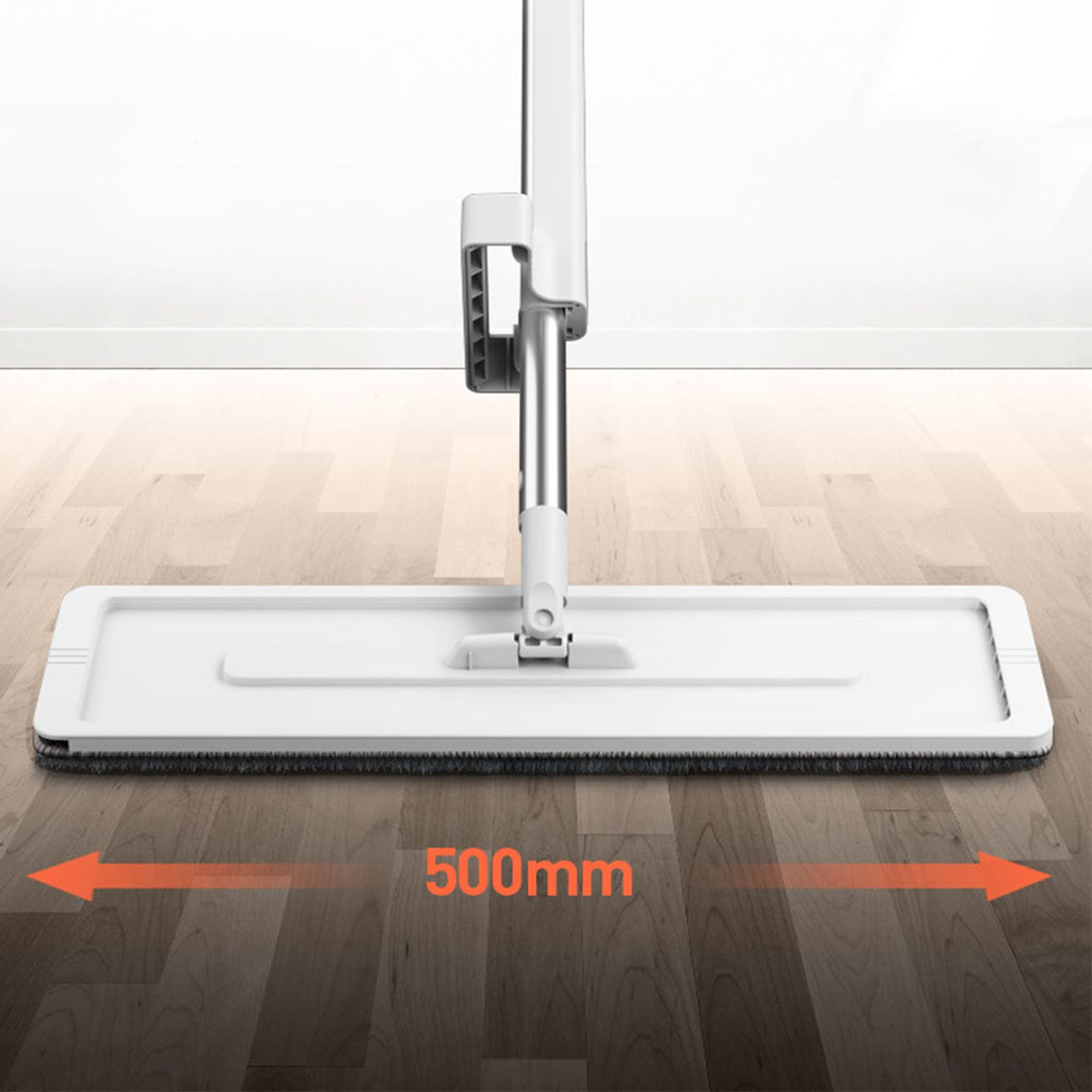 Microfiber Flat Mop Hand Wash Free Long Handle Large Flat Mop Dry Wet Use Floor Cleaning Tool White 36 Plate Set with 1 Cloth