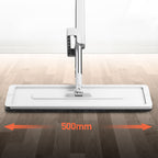 Microfiber Flat Mop Hand Wash Free Long Handle Large Flat Mop Dry Wet Use Floor Cleaning Tool White 36 Plate Set with 1 Cloth