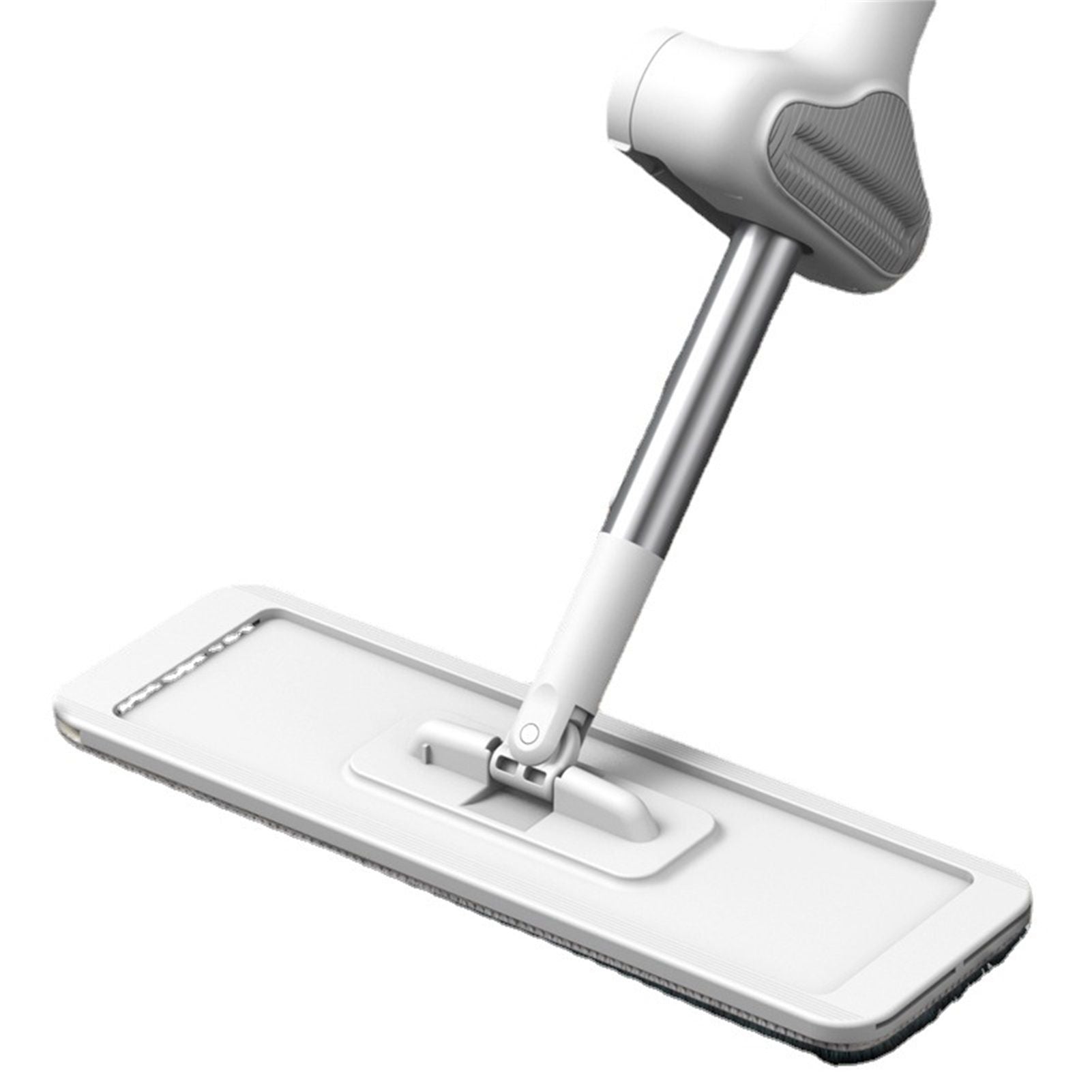 Microfiber Flat Mop Hand Wash Free Long Handle Large Flat Mop Dry Wet Use Floor Cleaning Tool White 36 Plate Set with 3 Cloth