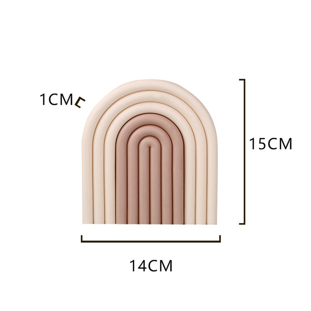 Placemat Prevent Slip Wearable Thickened Insulation Cup Pad for Bowl Plate Kitchen Restaurant Beige Coffee