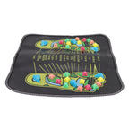 Foot Massage Mat Blood Circulation Relieve Pain Simulation Cobblestone Reflexology Walk Stone Mat 35x35cm / 13.8x13.8in