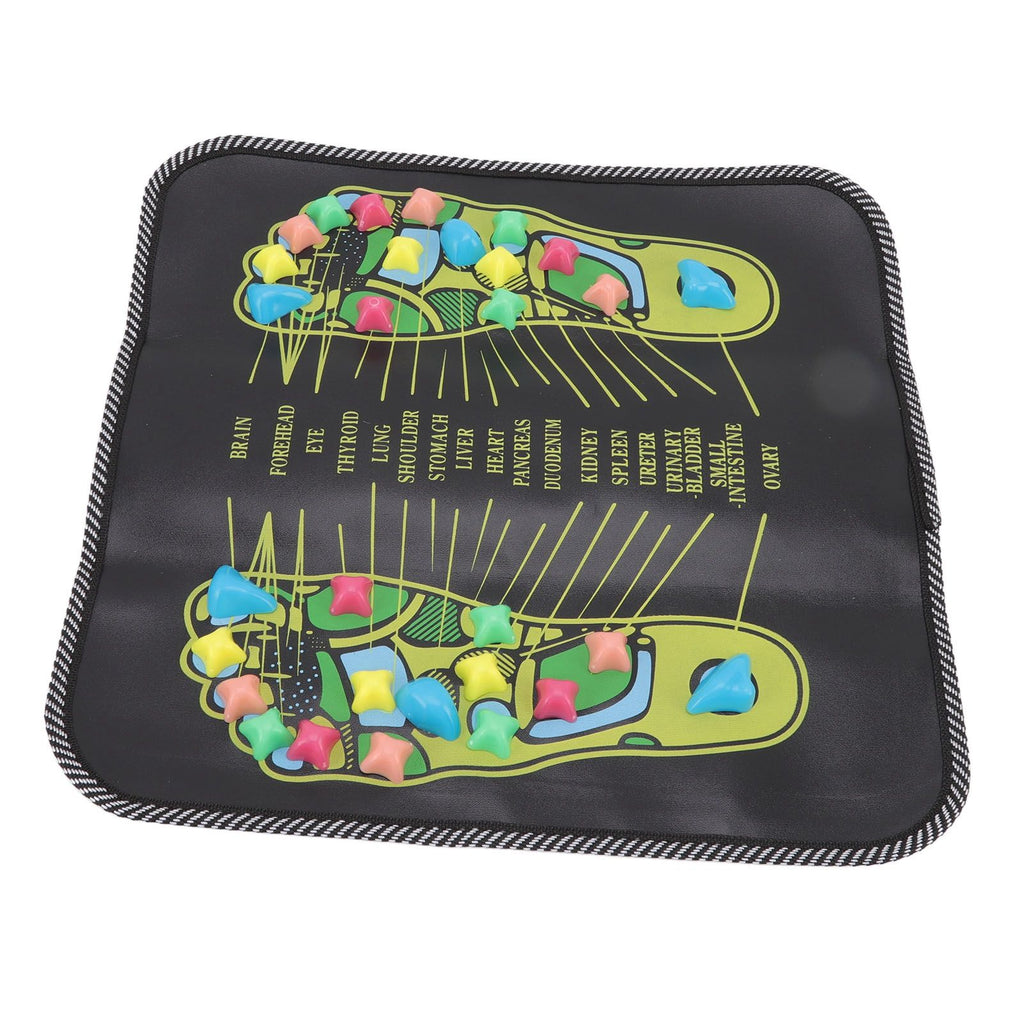 Foot Massage Mat Blood Circulation Relieve Pain Simulation Cobblestone Reflexology Walk Stone Mat 35x35cm / 13.8x13.8in