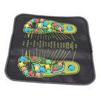 Foot Massage Mat Blood Circulation Relieve Pain Simulation Cobblestone Reflexology Walk Stone Mat 35x35cm / 13.8x13.8in