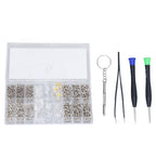 Eyeglass Repair Kit Tiny Stainless Steel Sunglass Screws Repair Kit with Screwdriver Tweezer for Watches Glasses