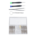 Eyeglass Repair Kit Tiny Stainless Steel Sunglass Screws Repair Kit with Screwdriver Tweezer for Watches Glasses