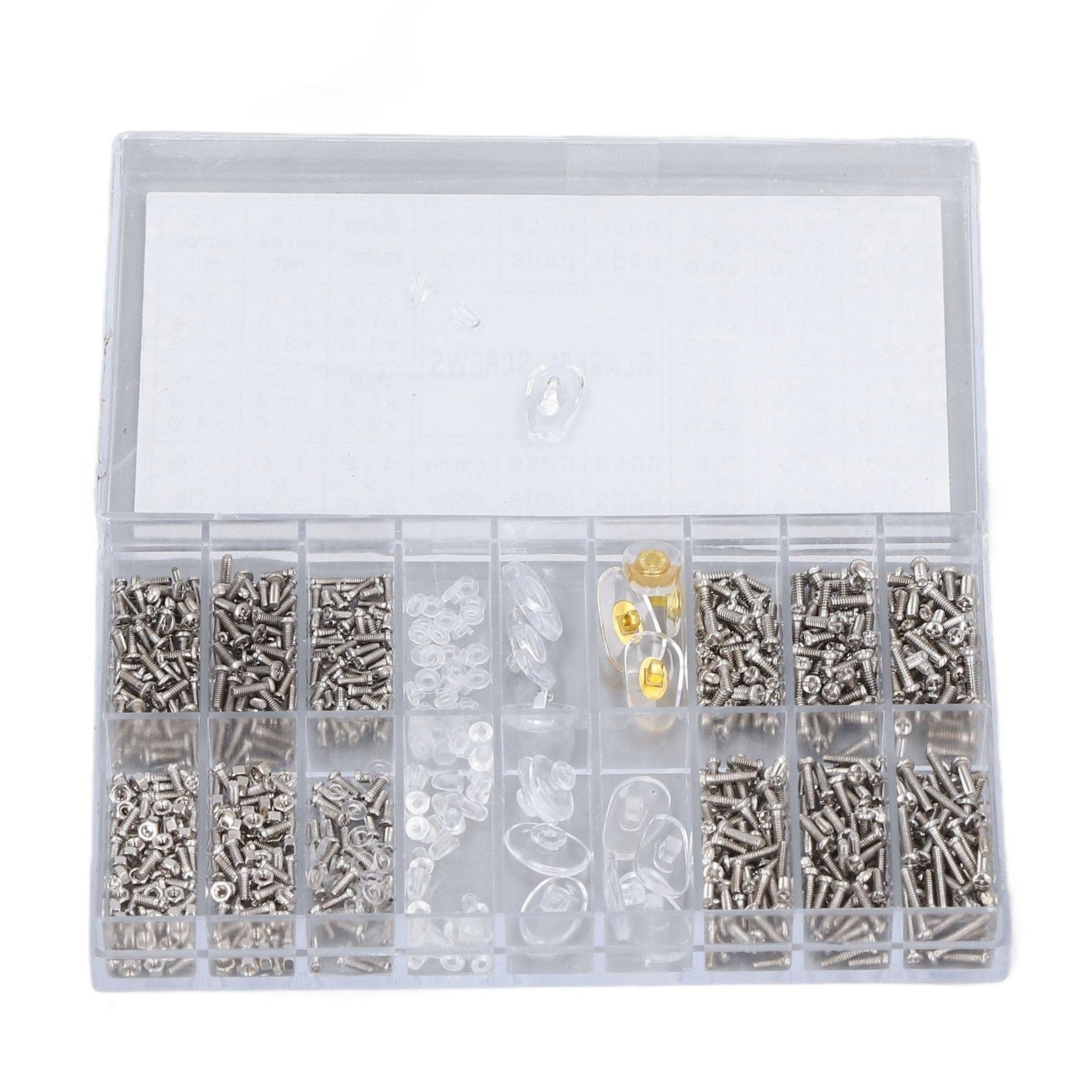 Eyeglass Repair Kit Tiny Stainless Steel Sunglass Screws Repair Kit with Screwdriver Tweezer for Watches Glasses