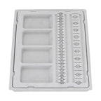 Beaded Measuring Board 4 Straight Channels 4 Recessed Compartments Bead Design Board for Creating Bracelets Necklaces