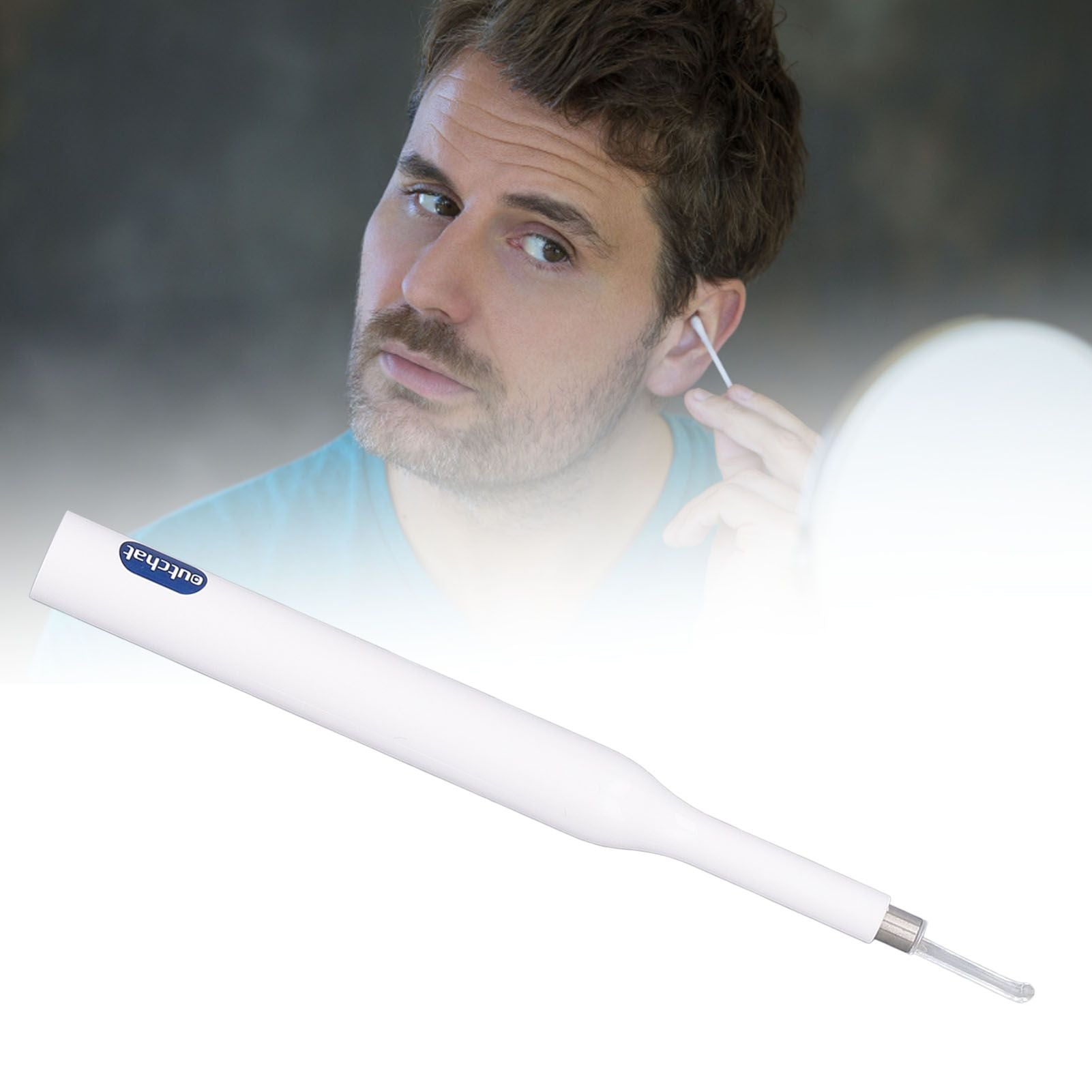 Wireless Otoscope 2.4Ghz Wireless 360 Degrees Wide Angle Lens 20fps CMOS Type C Charging Ear Scope for Home Hospital A