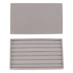 Jewelry Storage Box Various Grid Space Saving Flocked Cloth Jewelry Selection Display Storage Box for Girls