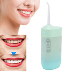 Electric Oral Irrigator Portable Telescopic High Pressure Water Teeth Cleaner Picks Teeth Cleaning Remove Tartar Green