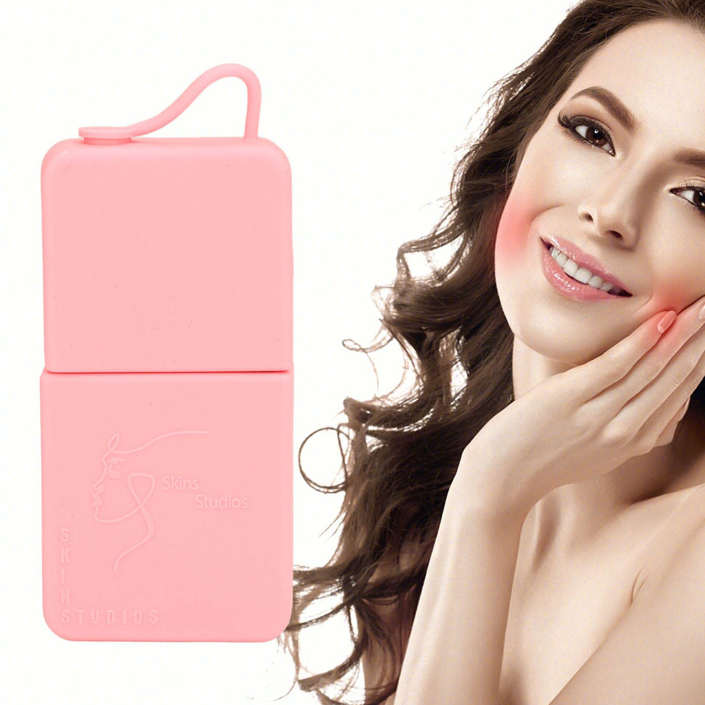 Ice Face Eye Roller Silicone Face Massage Ice Cube Roller Mold Skin Care Beauty Tool Pink