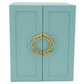 Jewelry Storage Box Leather Double Door Green European Style Storage Case for Necklace Earring Watch Bracelet