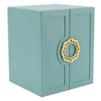 Jewelry Storage Box Leather Double Door Green European Style Storage Case for Necklace Earring Watch Bracelet