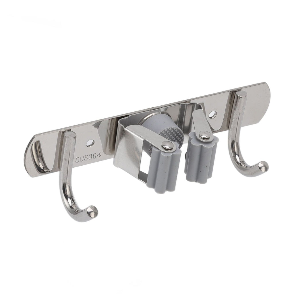 Wall Mounted Mop Organizer Holder Kitchen Bathroom Hardware Hook Pendant Balcony Mop Clip Rag Hook Punch Free Perforations