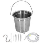 2L Enema Bucket Kit with Silicone Tubing Nozzle Tips Storage Bag Stainless Steel Coffee Milk Barrel