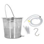 2L Enema Bucket Kit with Silicone Tubing Nozzle Tips Storage Bag Stainless Steel Coffee Milk Barrel