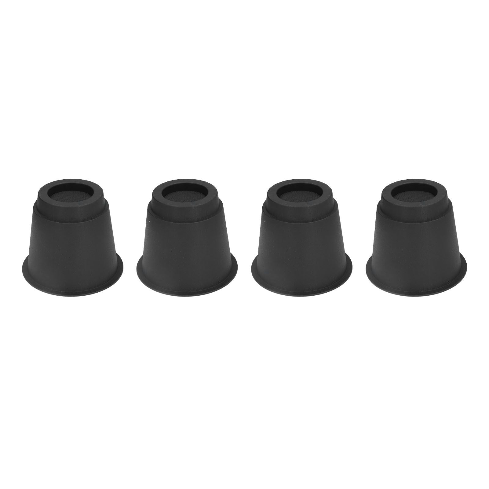 4 Pcs Plastic Furniture Risers 5 Inch Heavy Duty Stackable Circle Bed Lifter for Bed Chair Table Sofa Black