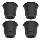 4 Pcs Plastic Furniture Risers 5 Inch Heavy Duty Stackable Circle Bed Lifter for Bed Chair Table Sofa Black