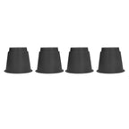 4 Pcs Plastic Furniture Risers 5 Inch Heavy Duty Stackable Circle Bed Lifter for Bed Chair Table Sofa Black