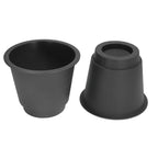4 Pcs Plastic Furniture Risers 5 Inch Heavy Duty Stackable Circle Bed Lifter for Bed Chair Table Sofa Black