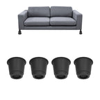 4 Pcs Plastic Furniture Risers 5 Inch Heavy Duty Stackable Circle Bed Lifter for Bed Chair Table Sofa Black