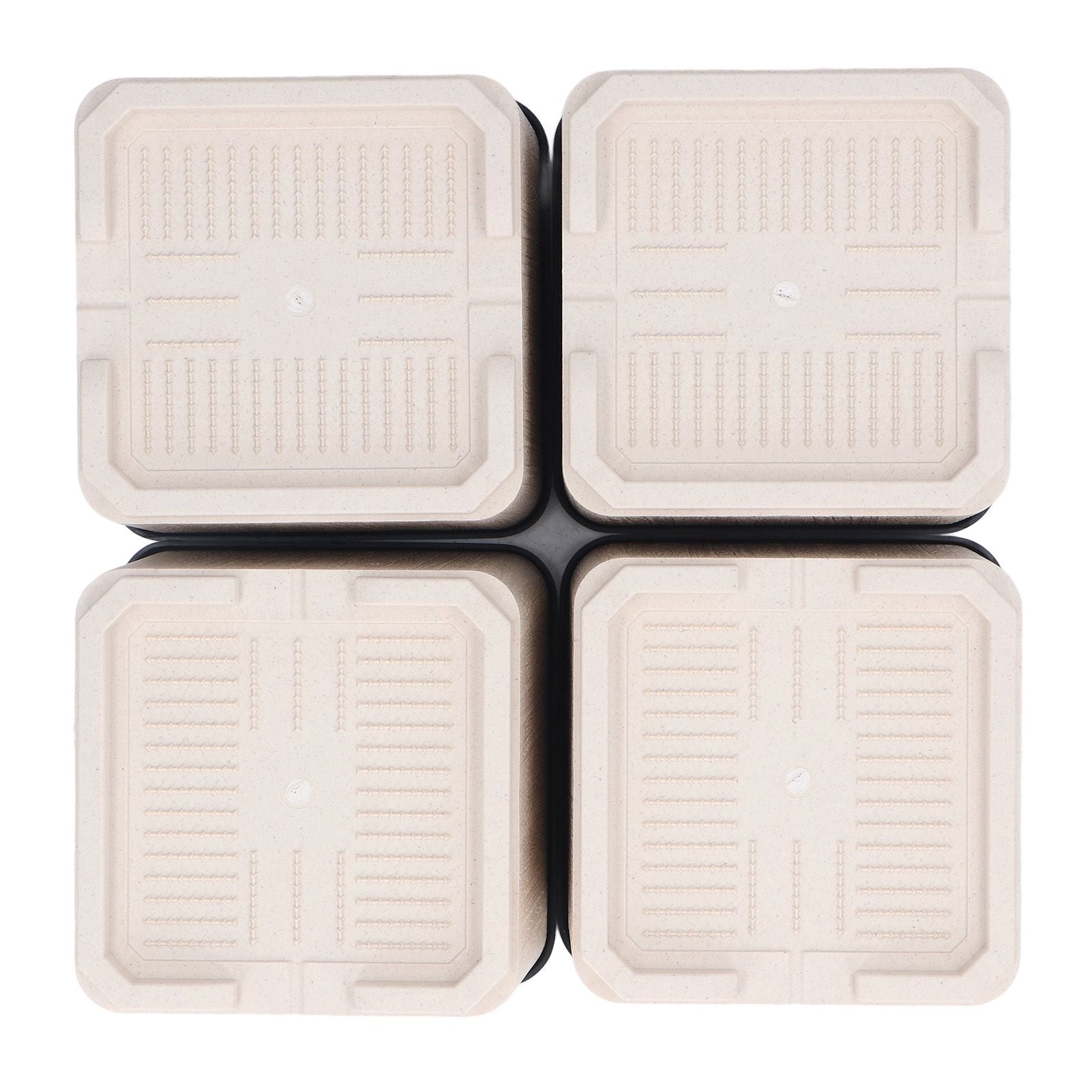 4Pcs Bed Risers Plastic Anti Vibration Pads Furniture Risers for Washing Machine Cabinet Sofa