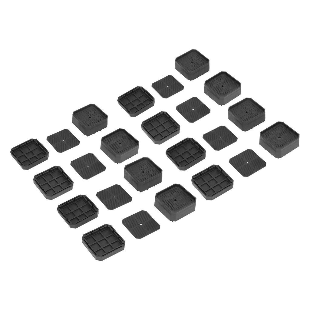 8 Set Full Covered Bed Risers Anti Slip Stackable Furniture Risers for Cabinet Washing Machine Base Tables Chairs