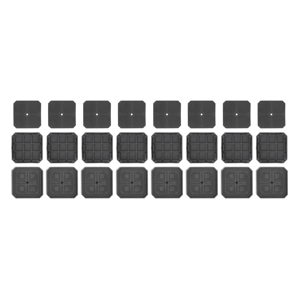 8 Set Full Covered Bed Risers Anti Slip Stackable Furniture Risers for Cabinet Washing Machine Base Tables Chairs