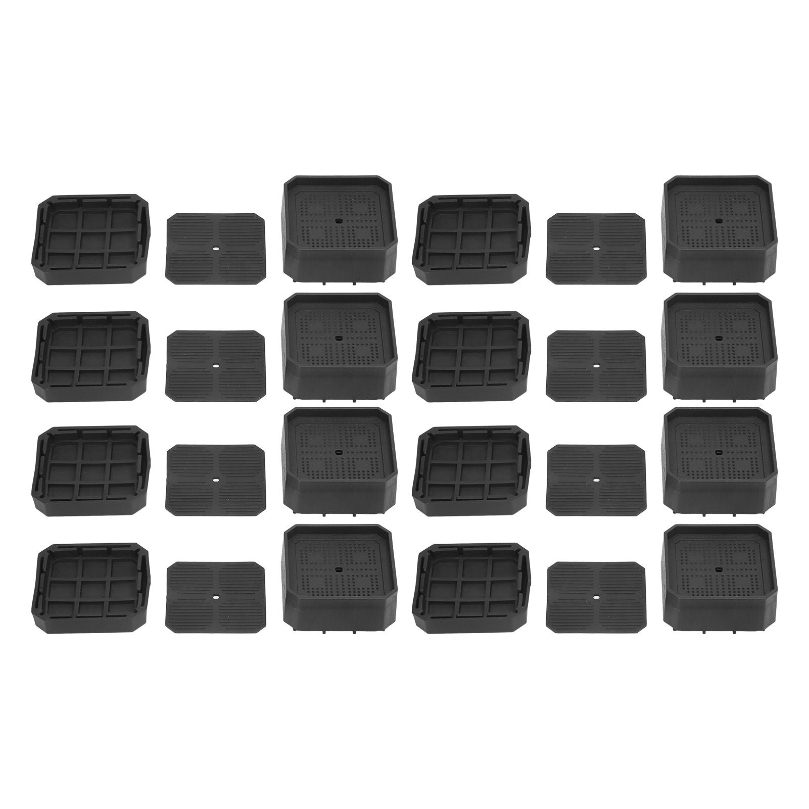 8 Set Full Covered Bed Risers Anti Slip Stackable Furniture Risers for Cabinet Washing Machine Base Tables Chairs