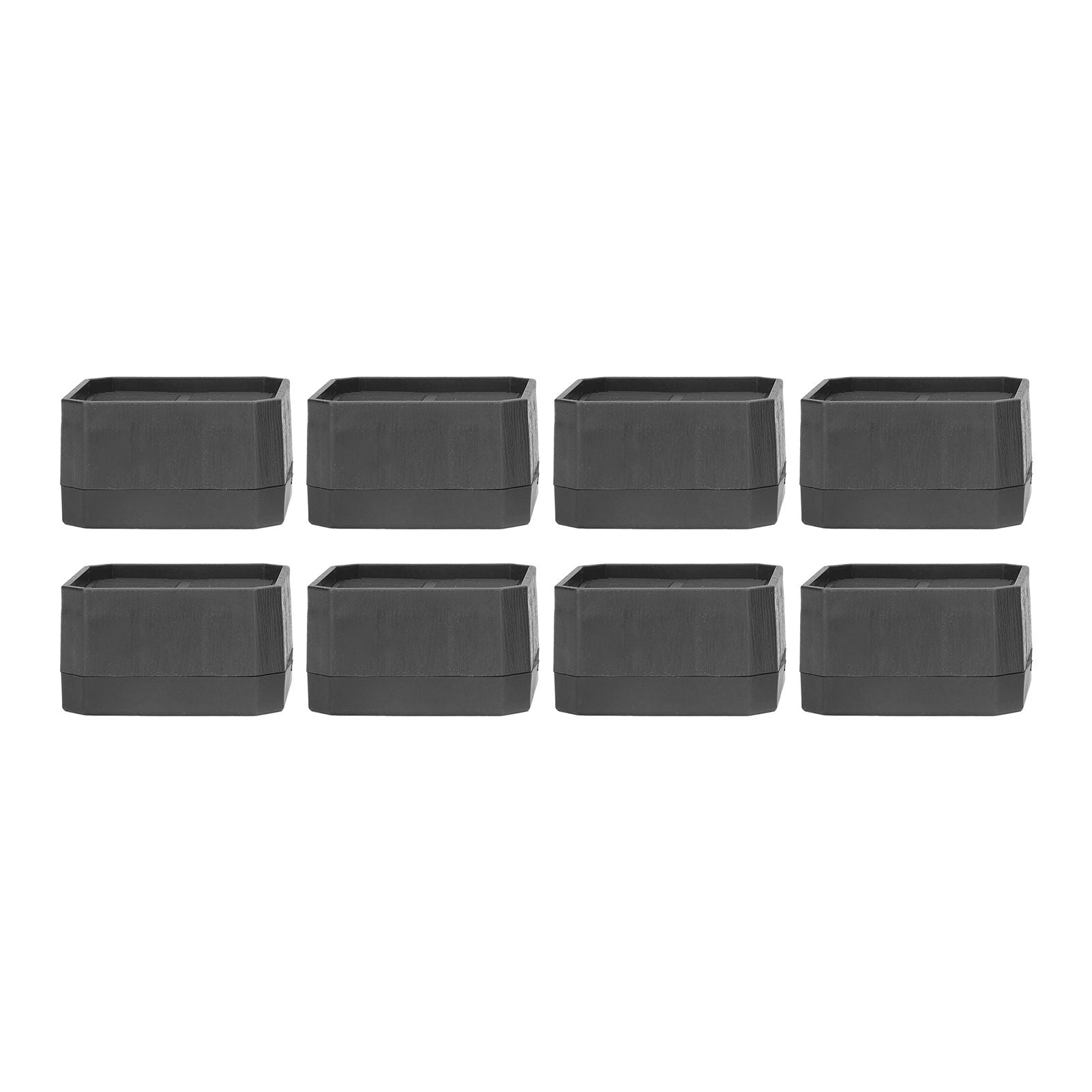 8 Set Full Covered Bed Risers Anti Slip Stackable Furniture Risers for Cabinet Washing Machine Base Tables Chairs