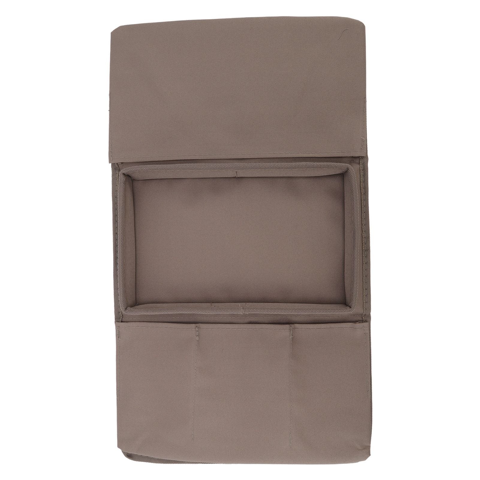 Sofa Tray Folding Arm Storage Holder Table 600D Oxford Cloth Side Pockets for Couch Coffee