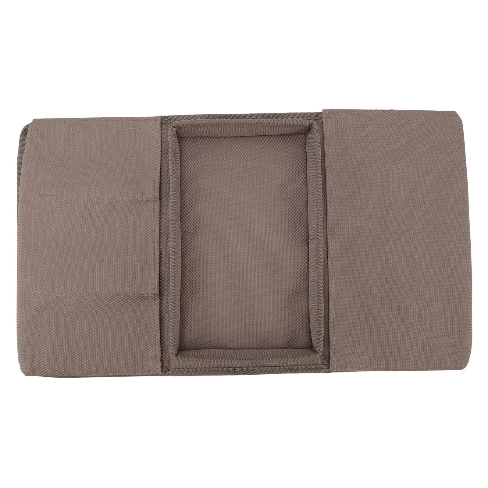 Sofa Tray Folding Arm Storage Holder Table 600D Oxford Cloth Side Pockets for Couch Coffee