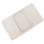 Sofa Tray Folding Arm Storage Holder Table 600D Oxford Cloth Side Pockets for Couch Beige