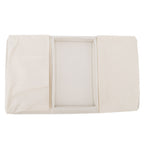 Sofa Tray Folding Arm Storage Holder Table 600D Oxford Cloth Side Pockets for Couch Beige