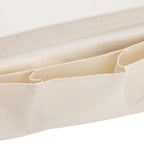 Sofa Tray Folding Arm Storage Holder Table 600D Oxford Cloth Side Pockets for Couch Beige