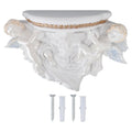 Resin Angel Wall Shelf European Exquisite Beautiful Decoration Rack for Bedroom Living Room Kitchen Pure White Gold